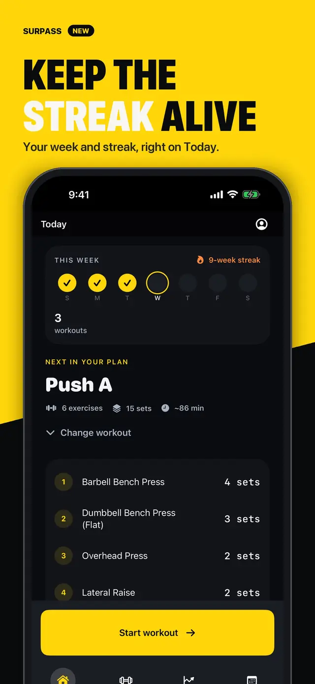 Surpass App Store screenshot 5: Keep the streak alive